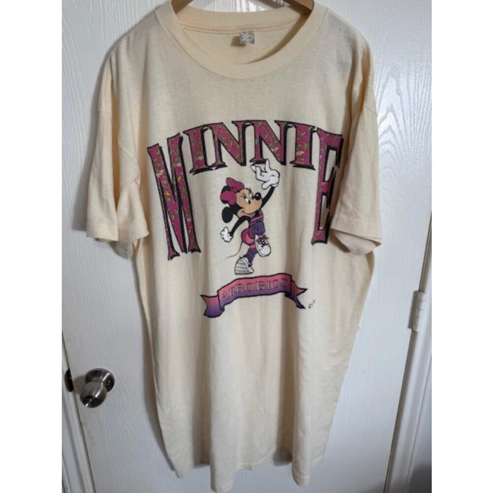 ✨ VINTAGE 90s Minnie Mouse "Aerobics" Oversized Tee ✨